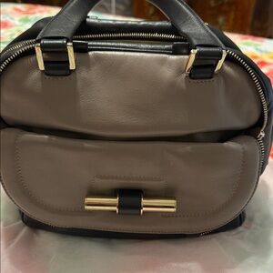 Jimmy Choo Taupe and Black Satchel